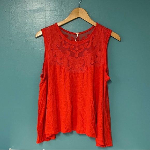 Free People Tops - Free People Boho Tank - Red - Size M